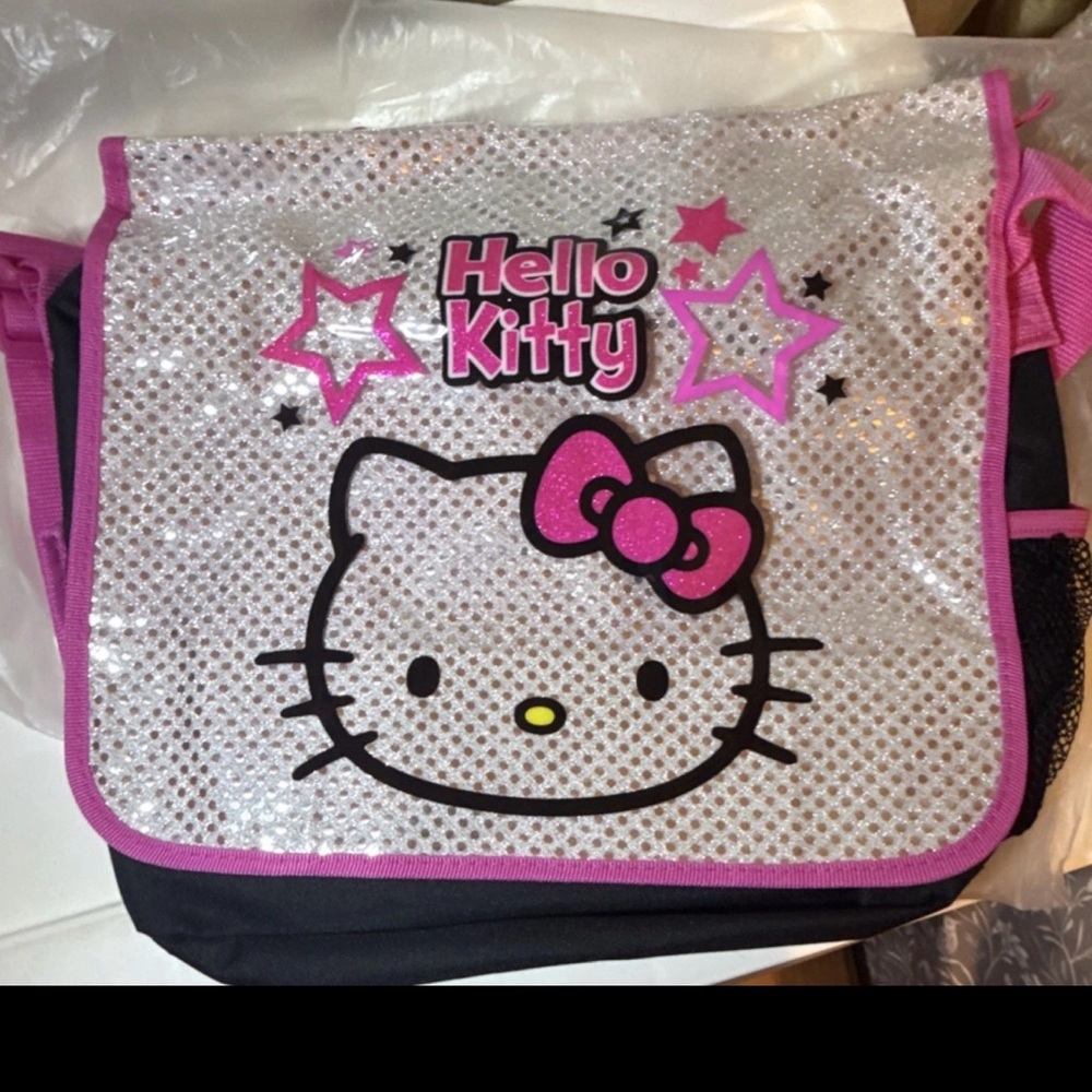 Hello Kitty Sparkly Pink and Black Kids Bag